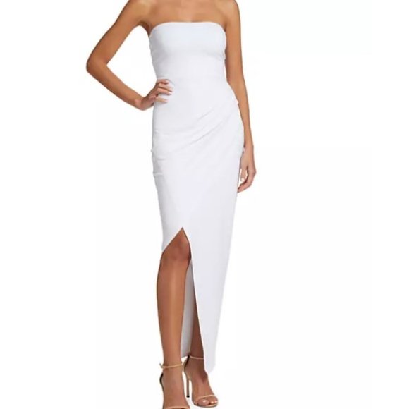 Susana Monaco Asymmetric Tube Dress Slit Front - Picture 1 of 4